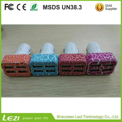 Brand new 4 port usb car charger promotional usb car charger usb charger for mini helicopter